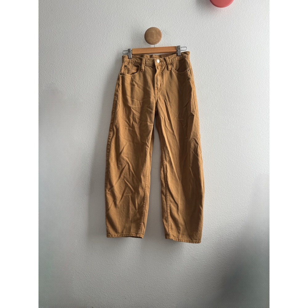 Gap Tan Barrel High Rise Jeans 25 / 0P Petite